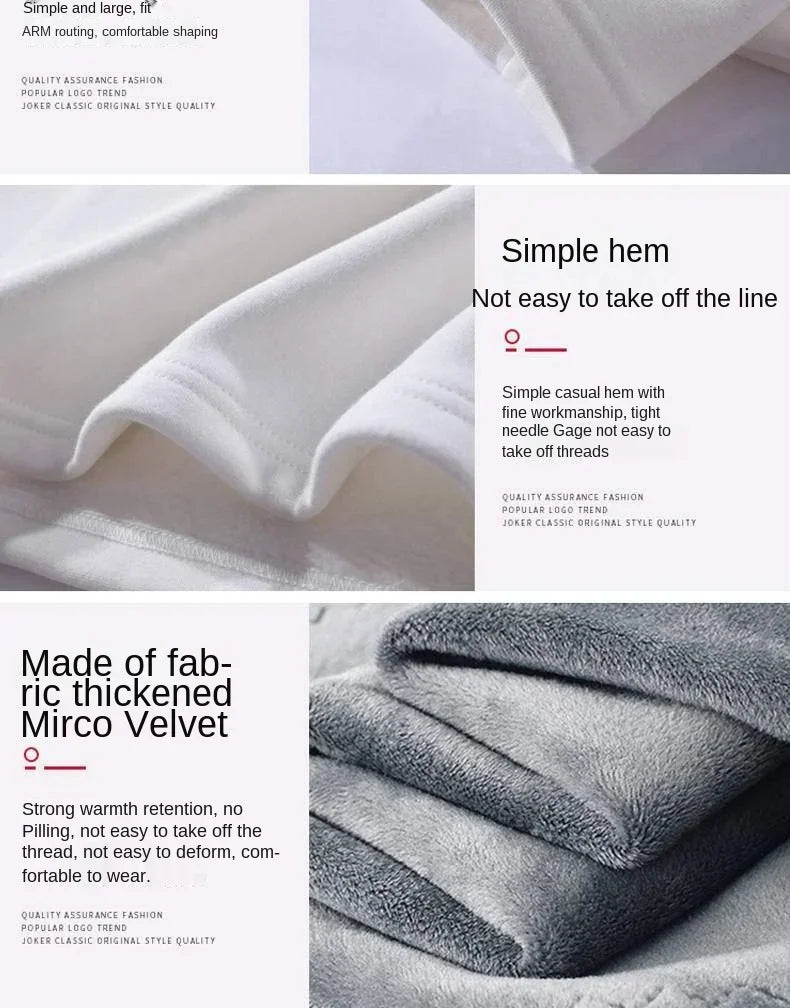 Winter  Men's Long-sleeved Thermal Underwer T-Shirt Fleece Bottoming Shirt Round Neck Shirt Fashion Plus Velvet Padded T-shirt