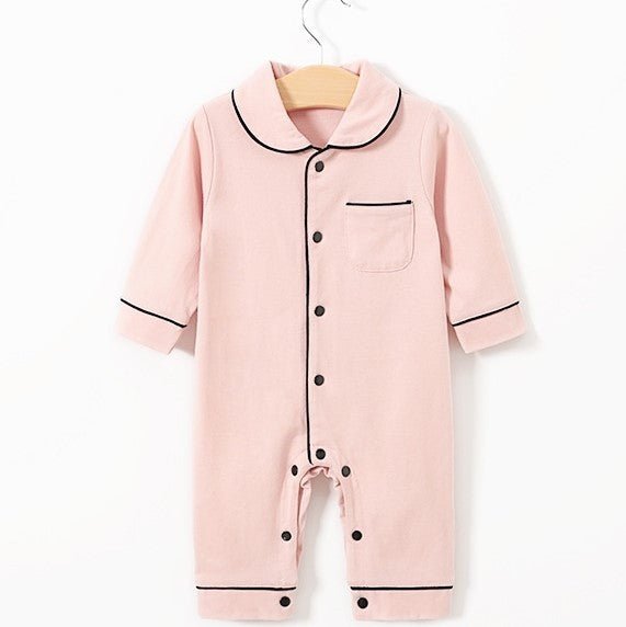 Baby pajamas solid color baby onesies kids clothes - MINARA BIUTY