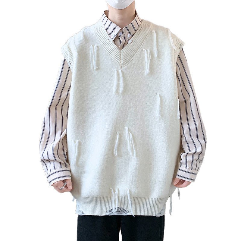 New Casual Sweater Men Sleeveless Knitwear Men - MINARA BIUTY