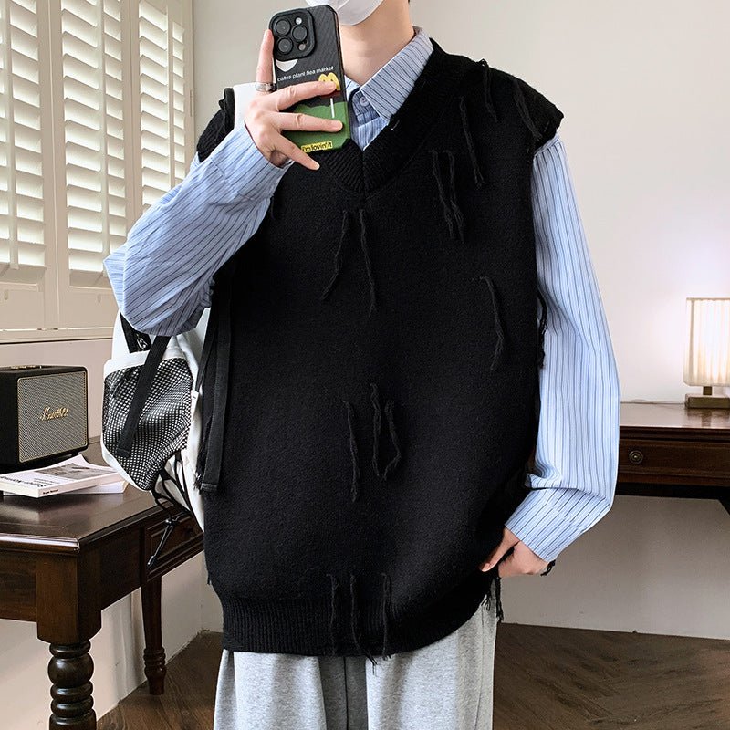 New Casual Sweater Men Sleeveless Knitwear Men - MINARA BIUTY