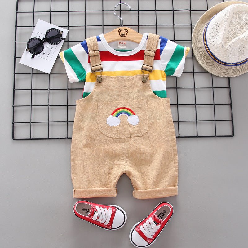 Rainbow Bib Pants Girls Baby Kids - MINARA BIUTY