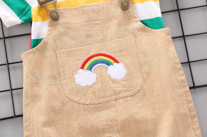 Rainbow Bib Pants Girls Baby Kids - MINARA BIUTY