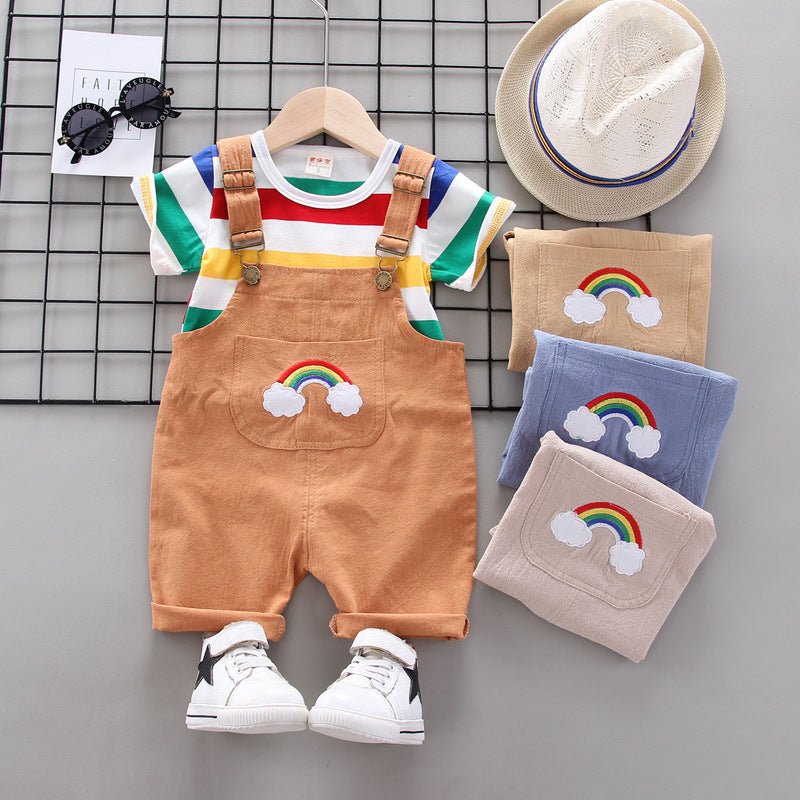 Rainbow Bib Pants Girls Baby Kids - MINARA BIUTY