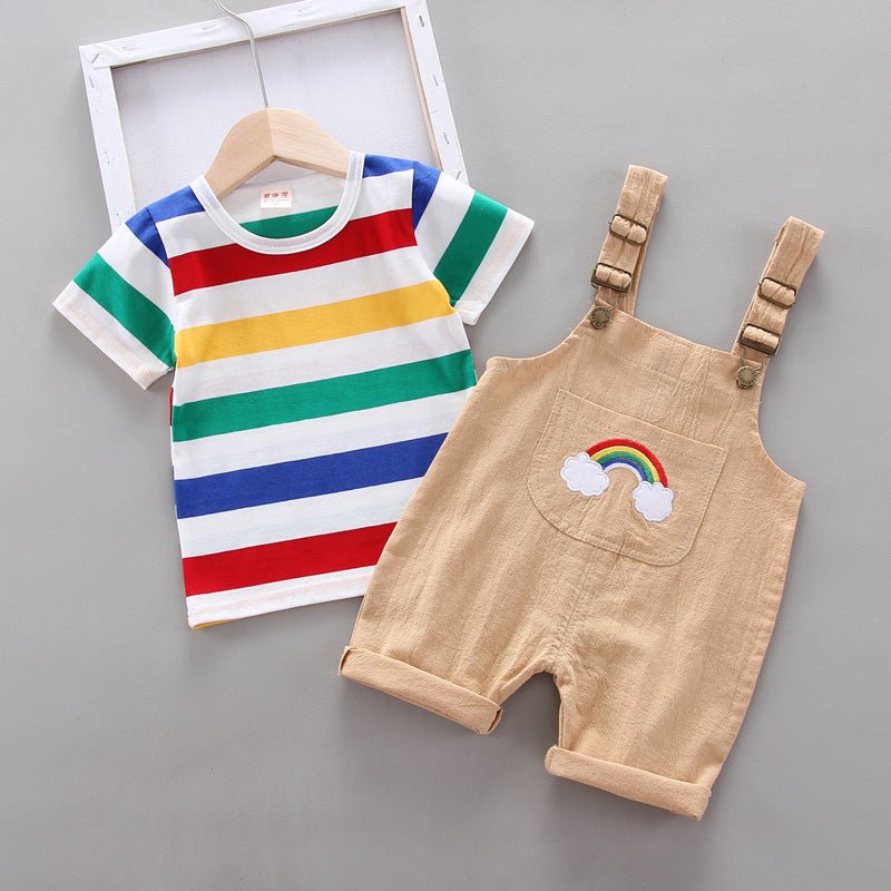 Rainbow Bib Pants Girls Baby Kids - MINARA BIUTY