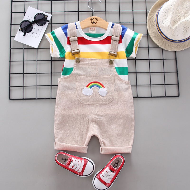 Rainbow Bib Pants Girls Baby Kids - MINARA BIUTY
